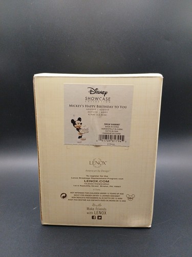 Lenox Birthstone Happy Birthday to You Mickey Mouse August Figurine - Picture 12 of 15