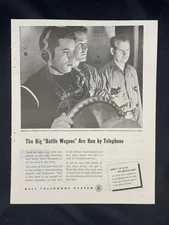 Magazine Ad* - 1944 - AT&T / Bell System - World War II - :"Battle Wagons"