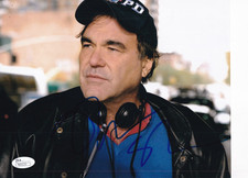 OLIVER STONE signed (PLATOON) Movie director autographed 8X10 photo JSA N03133