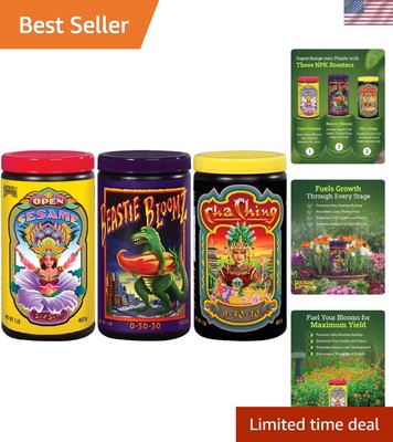 3-Pack Organic High-Octane Fertilizers for Hydroponics: Boost Growth & Flowering