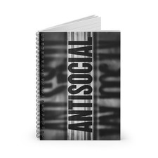 Antisocial notebook for introverts  grunge aesthetic for journaling in peace