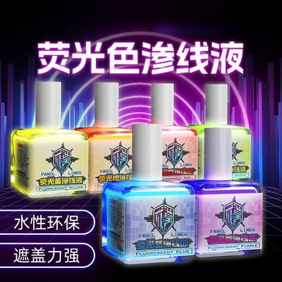 18ml Water-based Fluorescent Panel Line Accent Color 8-Color Set