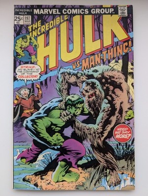 Incredible Hulk 197 Bernie Wrightson Man-Thing Cover High Grade Marvel 1976