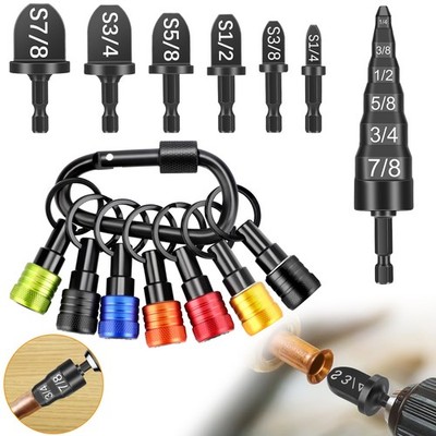 15x 1/4 7/8''Copper Pipe Expander Swage Tool Kit HVAC Refrigeration Drill Bit Set