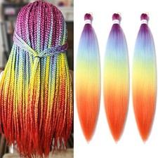 Pre Stretched Braiding Hair Extensions 30 Inch 3 Packs Crochet Twist Braids H...