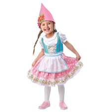 GARDEN GNOME Toddler Halloween Costume Dress Hat Girls Size 12-18 Months