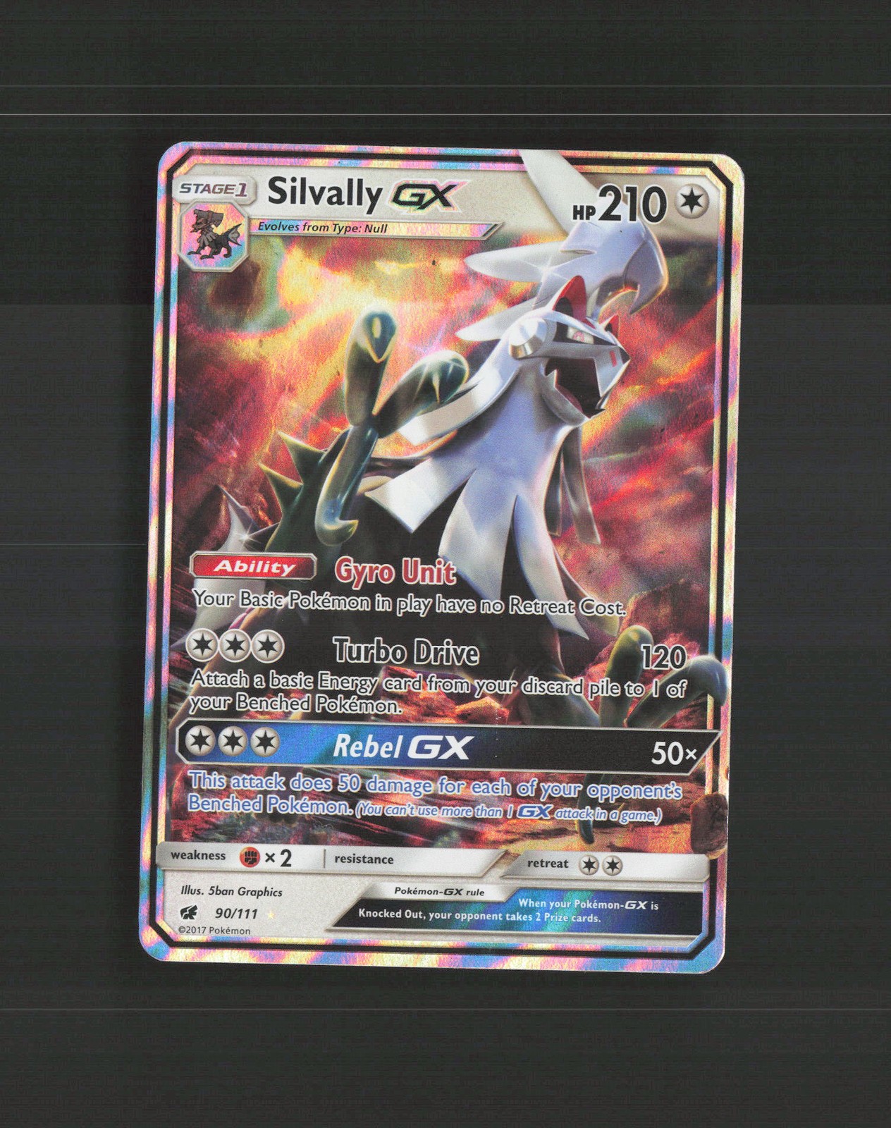 Silvally GX 90/111 Crimson Invasion Ultra Rare Holo Pokemon Card MP