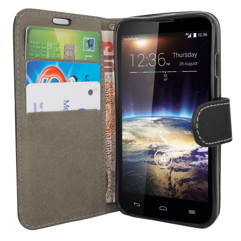 Funda para Vodafone V10 N10 N9 X9 N8 Smart Prime Cuero Antigolpes Teléfono Cubierta Foto 3 de 4