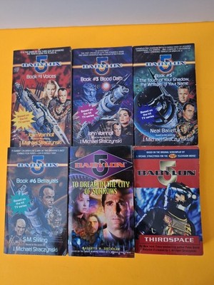Babylon 5 Books LOT of 6 paperbacks | Thirdspace |Voices |Blood Oath| Betrayals