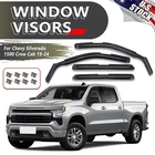 In-Channel Window Visor Rain Guard for Silverado 1500 2500 3500 Crew Cab 2019-24