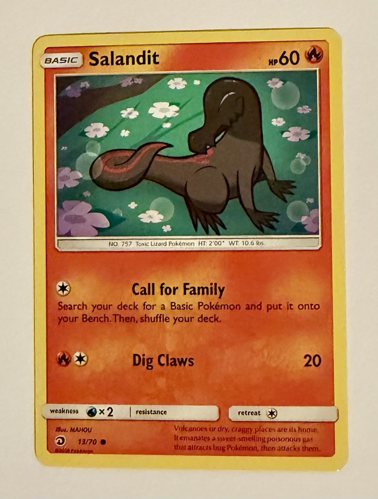 Salandit 13/70 Common Dragon Majesty Pokemon Near Mint