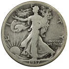 1917-S Obverse MM Walking Liberty Half Dollar 50c VG+ Better Early Date
