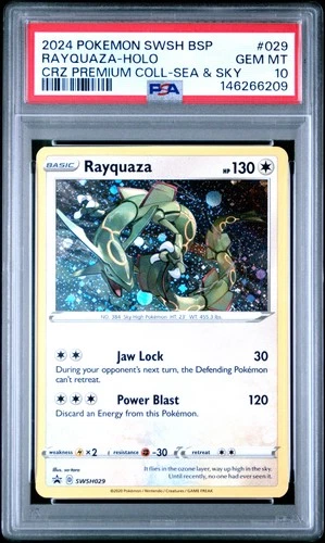 2024 POKEMON SWSH BLACK STAR PROMO #029 RAYQUAZA-HOLO PSA 10