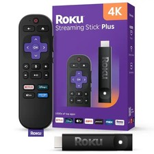 Roku Streaming Stick Plus 4K HDR 2025 Reproductor multimedia Control remoto por voz Nuevo sellado 3830R
