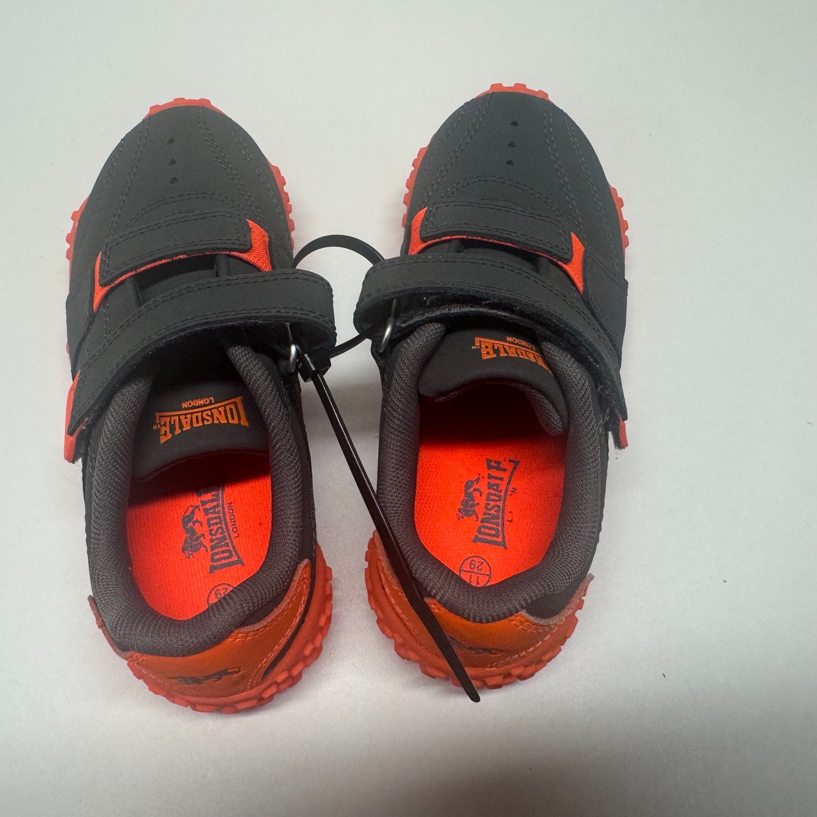 Lonsdale Fulham Kids Trainers Grey Orange UK C11 EU 29 image 3