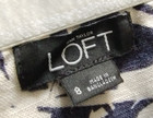 ANN TAYLOR LOFT  Blue & Ivory Strapless 100% LINEN Full Length JUMPSUIT  Sz 8 — photo 9