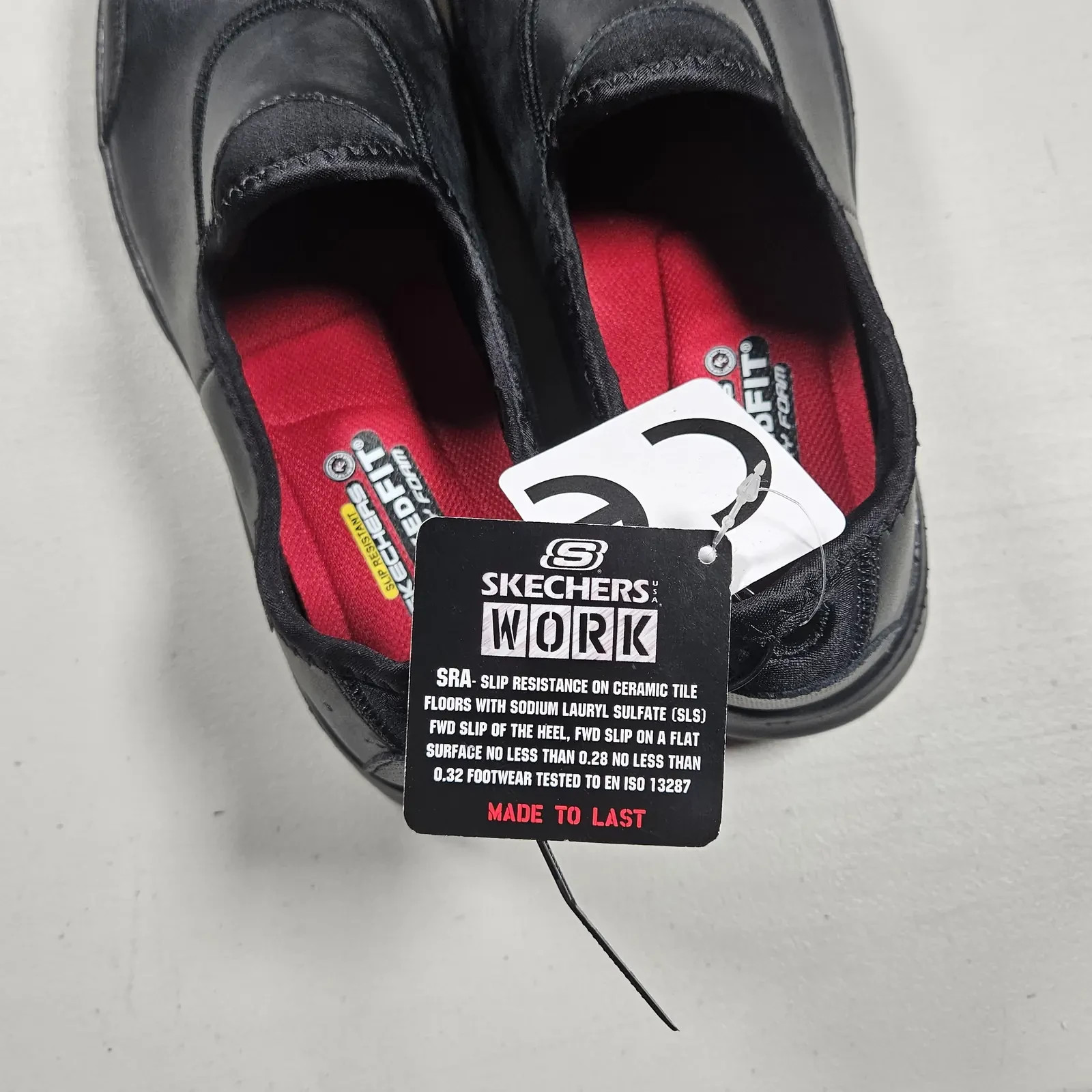Skechers Work UK 5 Black Slip Resistant Relaxed Fit Memory Foam Shoes image 7