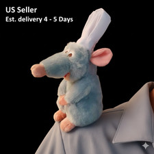 16cm Disney Ratatouille Chef Remy Magnetic Shoulder Plush Toy   Cute Kids Gift 