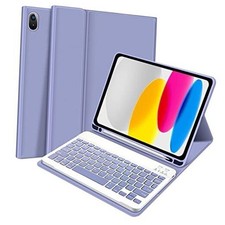 Ipad 11Th A16 11-Inch Case with Keyboard, Wireless Ipad 10Th Purple 10Th