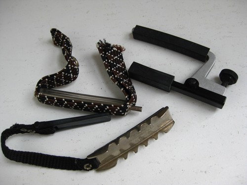 Set of Vintage Dunlop USA Capo Bar for Electric Acoustic Guitar