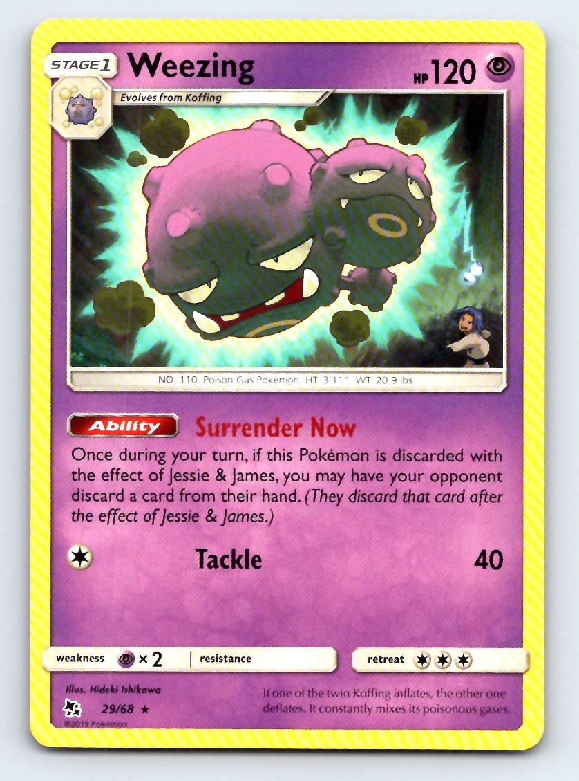 Weezing 29/68 Rare Hidden Fates Pokemon