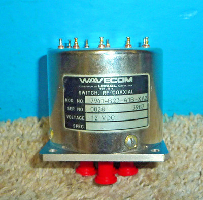 Wavecom SP4T RF Coaxial Switch 7941-B23-A1B-XA2 SMA 24GHz 12V NOS