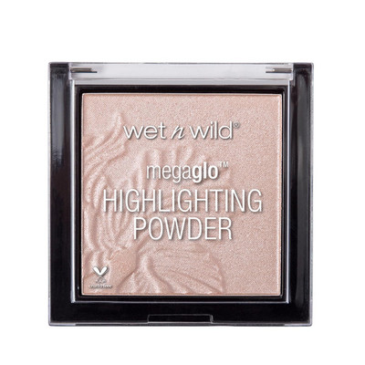 Megaglo Highlighting Powder, Highlighter Makeup, Shimmer Glow, Pink Rose Gold Bl