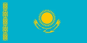 Kazakhstan Flag Self Adhesive Vinyl Sticker