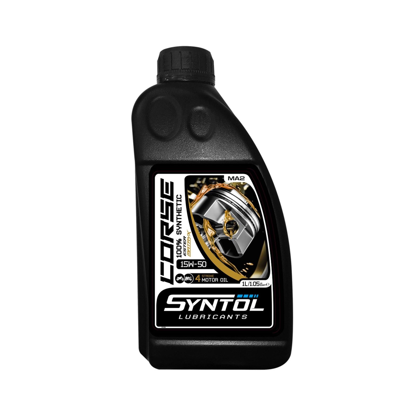 Syntol Corse 4T 15W-50 Fully Synthetic Motorcycle Oil 4 Stroke Motorbike 1L