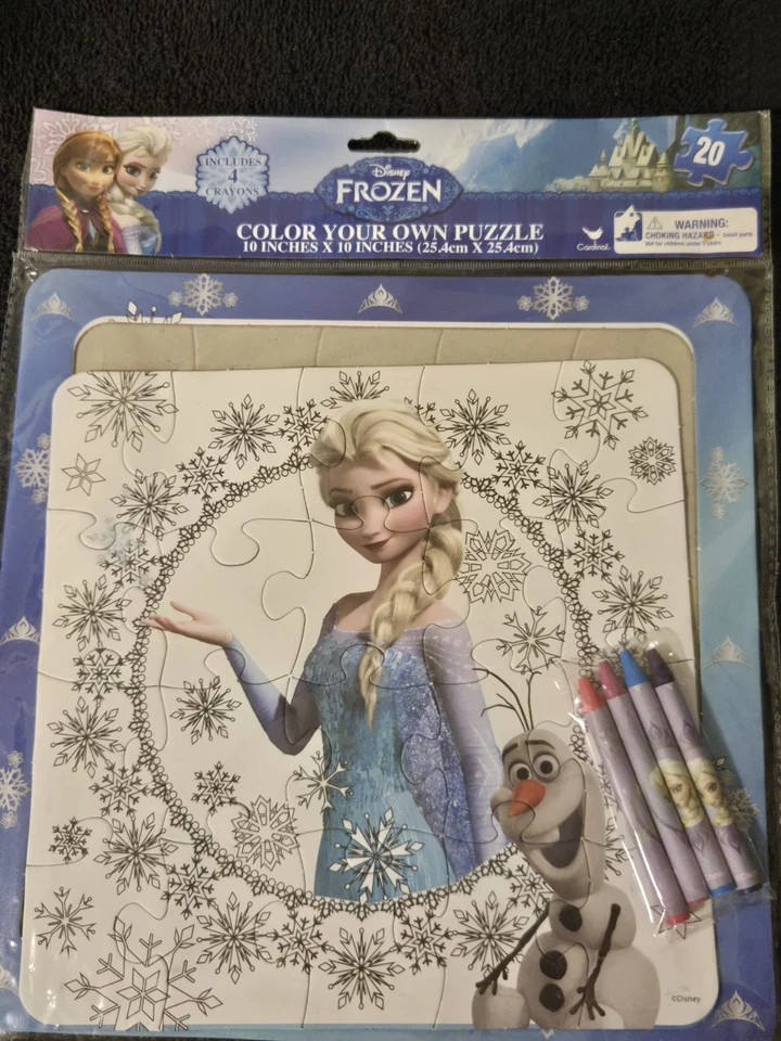 Rompecabezas de madera congelada Disney, muñeca de vestir de madera y rompecabezas para colorear nuevo Foto 3 de 4