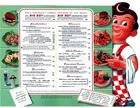 EARLY BOB'S BIG BOY RESTAURANT  MENU 8.5X11 GLOSSY REPRINT HAMBURGERS VINTAGE