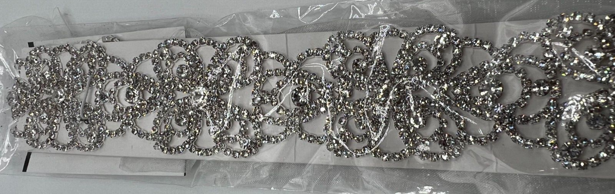 David’s Bridal Crystal Belt/Sash David Bridal Wedding Dress Sash Belt Crystal Rhinestones  main image 3