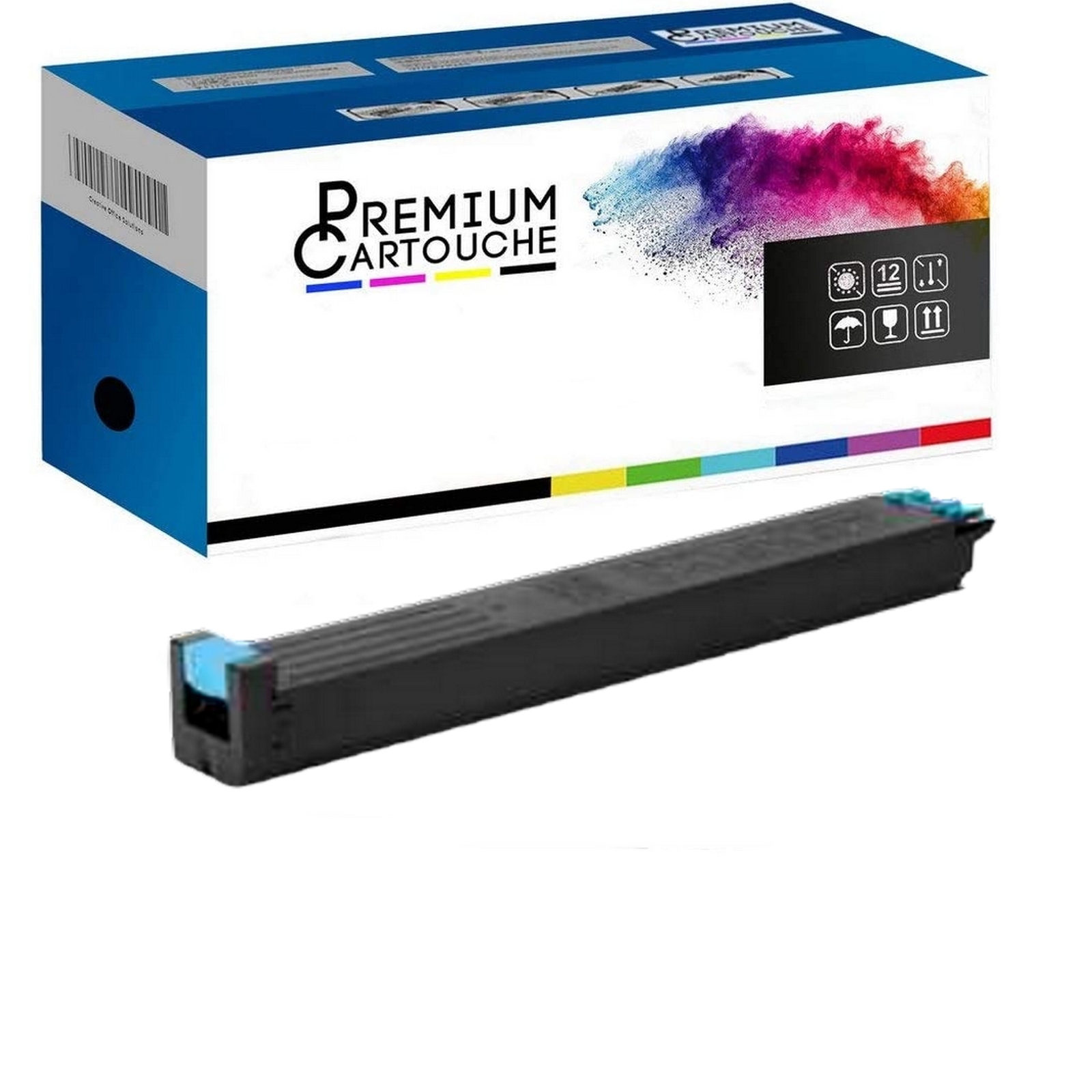 Toner MX60 cyan compatible Sharp à haut rendement pour des graphiques nets x1