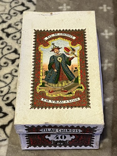 Ancienne boîte Avec 48 Bobines , FIL AU CHINOIS , PH VRAU LILLE , Lin - Imagen 4 de 6