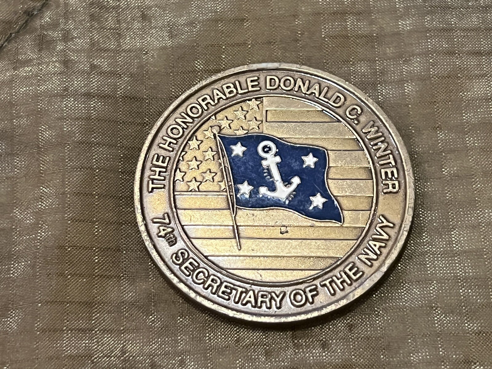 US Navy 74th Secretary Of The Navy Challenge Coin - Donald C Winter 2006-2009-image