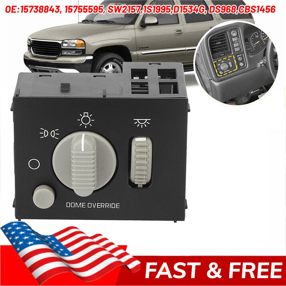 15738843 SW2157 Headlight Control Switch for Chevy Silverado GMC Sierra  1500 HD