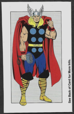 1991 RPG Avengers THOR Marvel Super Heroes Abilities Trade Card EX