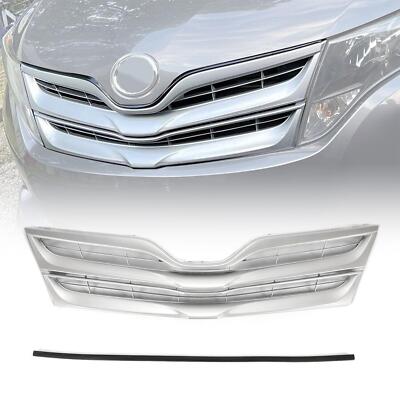 Front Upper Grille Grill Silver Factory Replacement For Toyota Venza 2013-2016