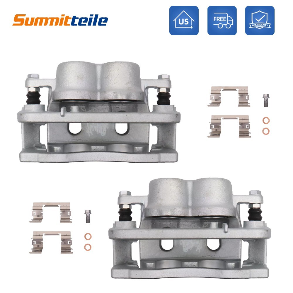 Pair Front Brake Calipers For Chevy Silverado 1500 2008-2018 GMC Sierra Yukon