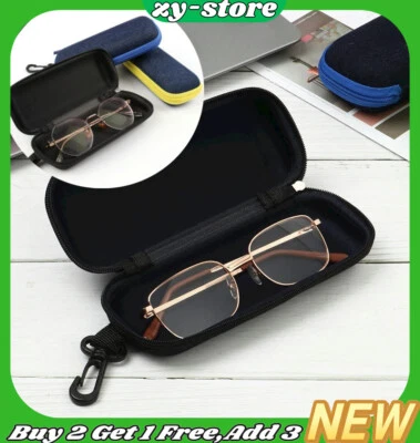 Eyewear Case Cover Sunglasses Hard Shell Women Men Glasses Box Pouch Zipper Hook