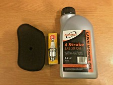 3 pcs Service kit SAE 30 OIL SPARK PLUG AIR FILTER HONDA LAWNMOWER GV100 HR173