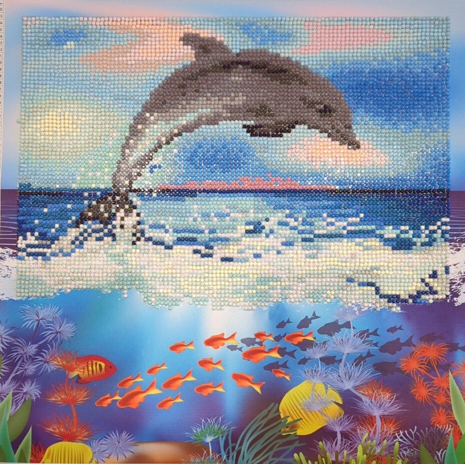 版画 Doppo Amazon.com: DOARTDO Dolphins Wall Art Jumping Dolphin Canvas