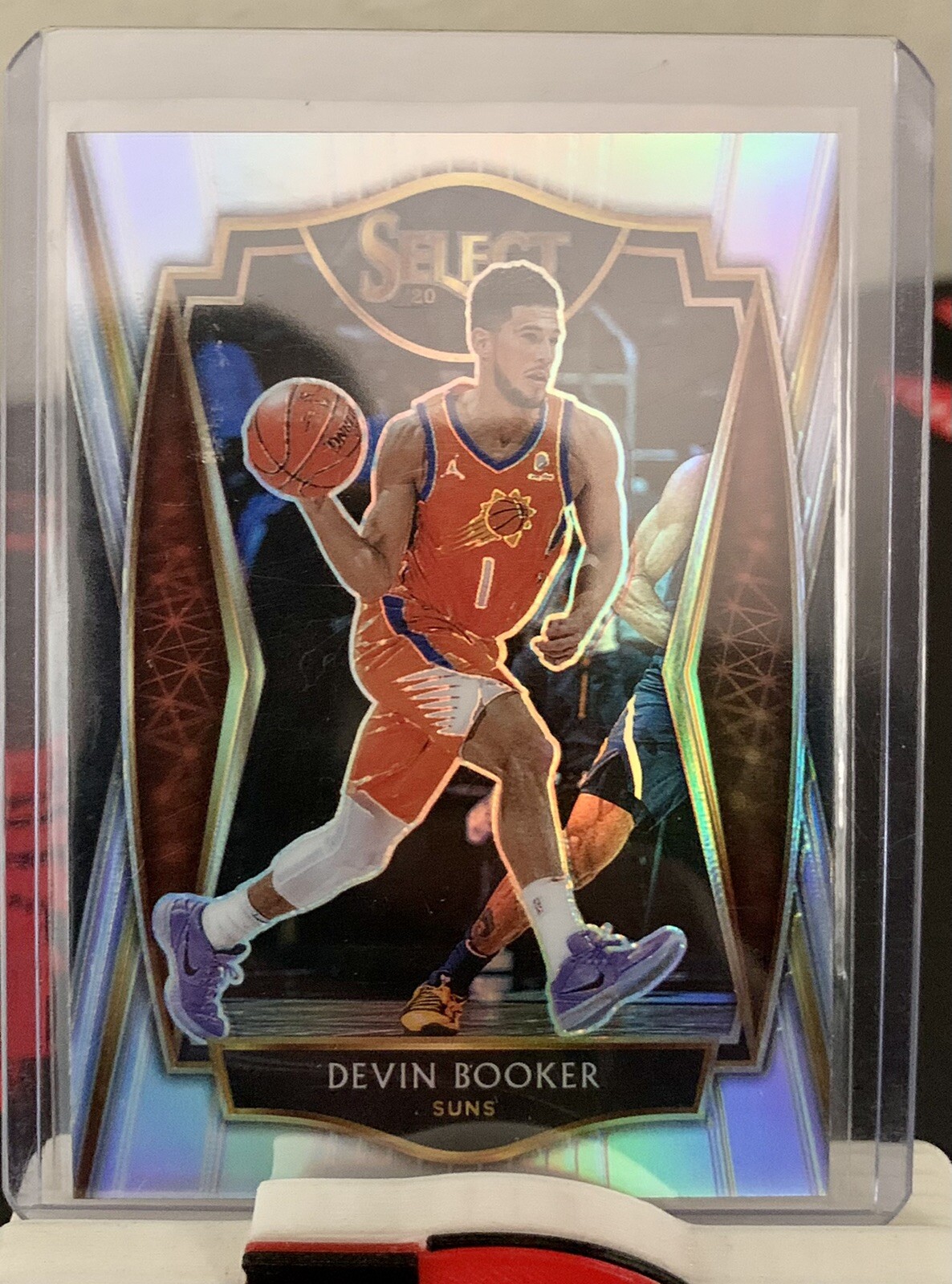 2020-21 Devin Booker Panini Select Silver Prizm Premier Level #121 Phoenix Suns