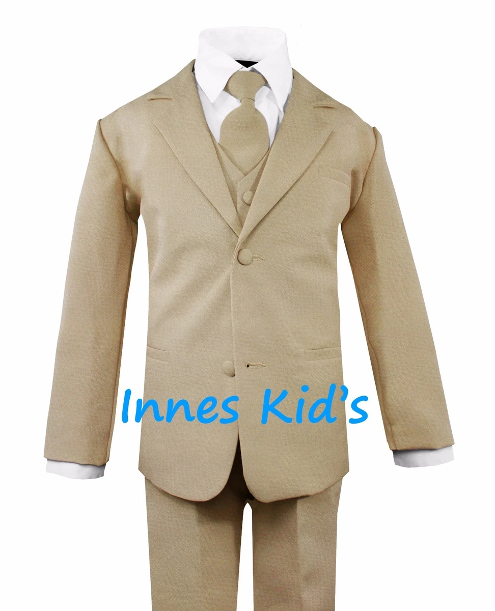 JL5016 Boys' Charcoal Gray Suit Set | Formal Blazer, Vest, Pants & Shirt | 8+ Years