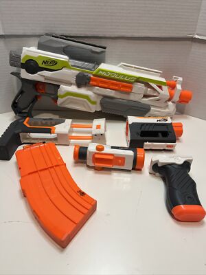Nerf Modulus Longstrike Blaster & EX3 Laser Pistol.+Whistle Dart