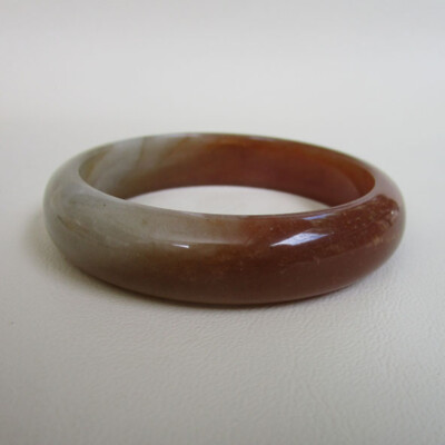 Natural genuine Burmese nephrite jade bangle bracelet id 57.5 mm & 14.2mm width