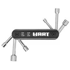 HART 6-Piece FOLDING NUT DRIVERS SAE 360° ROTATION | 1/4" MAGNETIC BIT HOLDER