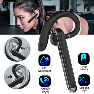 Bluetooth Headset Wireless Earphone Earpiece for Sports Running Business Office