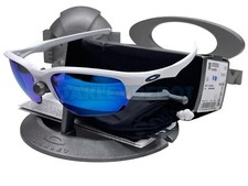       OAKLEY FLAK BETA 009363 MATTE WHITE/SAPPHIRE IRIDIUM SUNGLASSES 116 