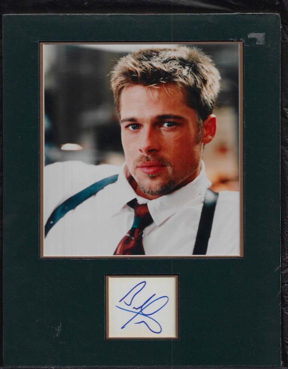 Pitt, Brad: Autograph with an 8